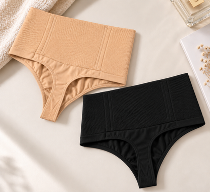 LIEBEANDCO High-Waisted Shaping Thong — Boned, No-Roll Waistband