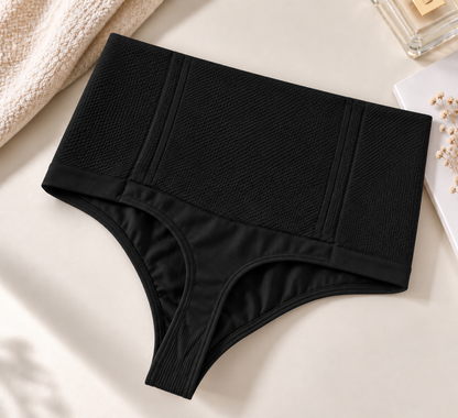 LIEBEANDCO High-Waisted Shaping Thong — Boned, No-Roll Waistband